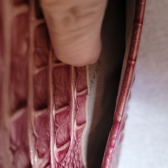 Brahmin Lane top handle Lotus canteen metallic leather handbag - Picture 11 of 15